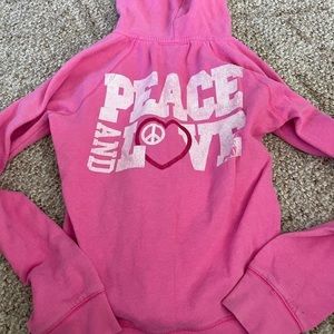 MED VS PINK ZIP UP HOODIE